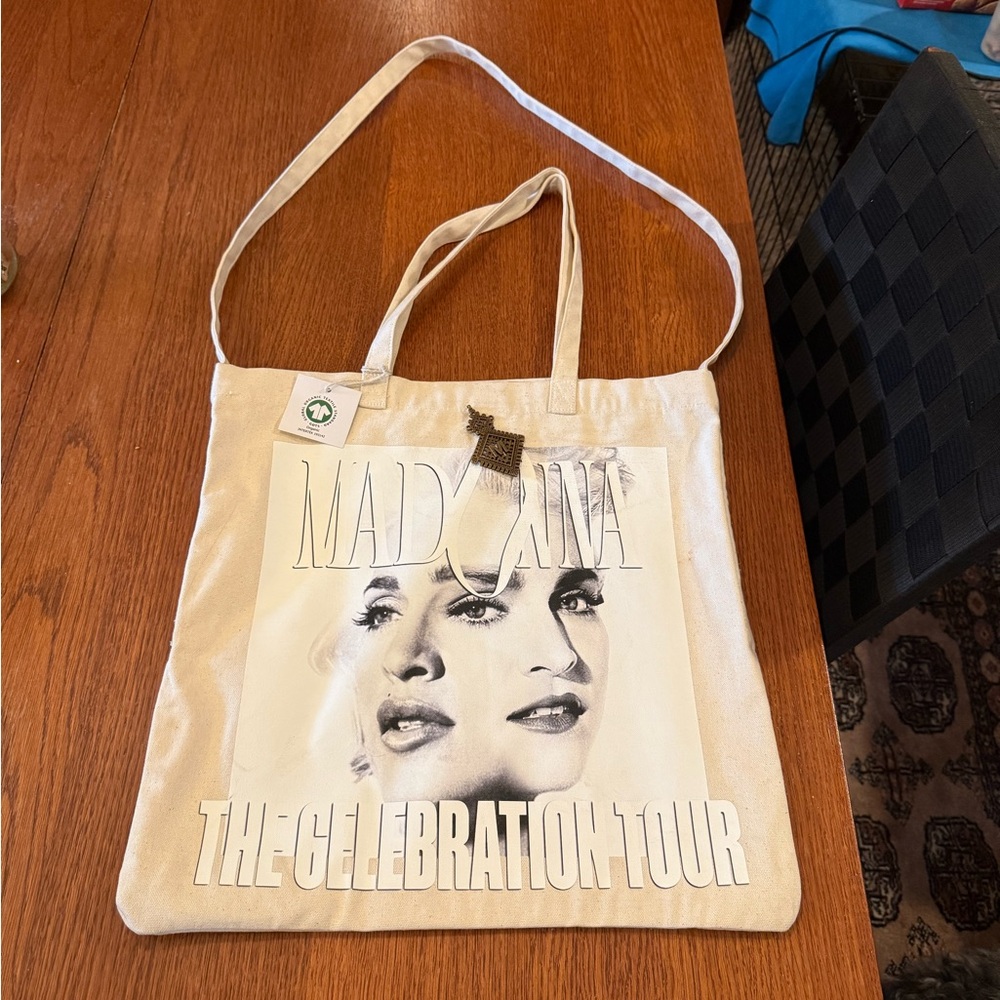 Madonna White Tote Bag - The Celebration Tour